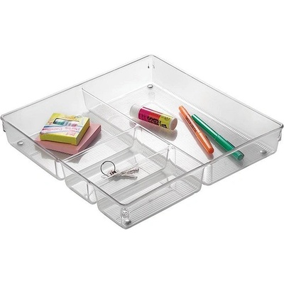 CONFORTIME Organizér, vložka do zásuvky, transparent FLEXI, 4 přihrádky 31 x 31 cm