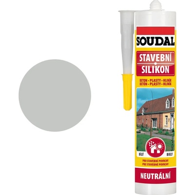 Soudal Stavebný silikón šedý 300ml