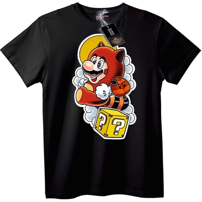 NOONEBRAND Тениска Super Mario Огнен Цвят - 6XL, White
