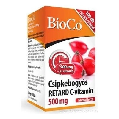 Biocel Vitamín C RETARD 500 mg s plodem šipky 100 tablet