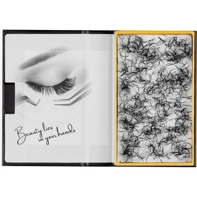 Luxury Lashes 3D Řasy Premium v hotovém vějířku, 1 000 ks Zakřivení umělých řas: CC, Délka umělých řas: 10 mm, Tloušťka řas: 010