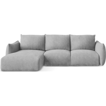 makamii Светлосив шенилов сгъваем ъглов диван (ляв ъгъл) Leila - Makamii (LEILA_LCF_61_P1_C1)