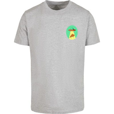 Mister Tee Тениска Ufo Pizza Tee heather grey XLUB-MT1621-00431 - Черен, размер M