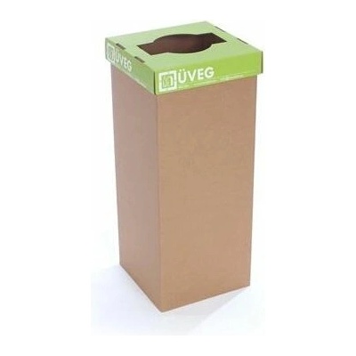 Recobin "Office", Odpadkový kôš na triedený odpad, recyklovaný, HU popis, 50 l, zelená