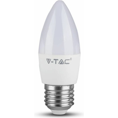 V-TAC LED žiarovka E27 C37 4,5W teplá biela