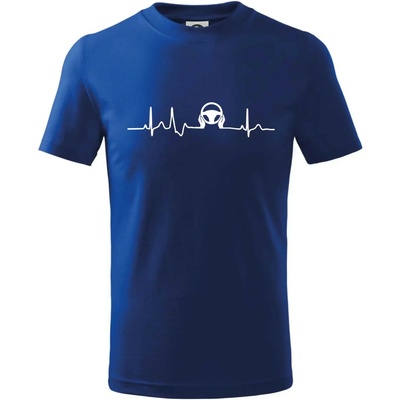 EKG vodič tričko detské kráľovská modrá