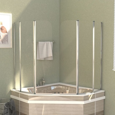 vidaXL Sprchové kouty 2 ks 104 x 130 cm tvrzené sklo průhledné