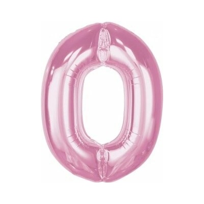 GoDan Číslice "0" růžová 92cm fóliový balónek