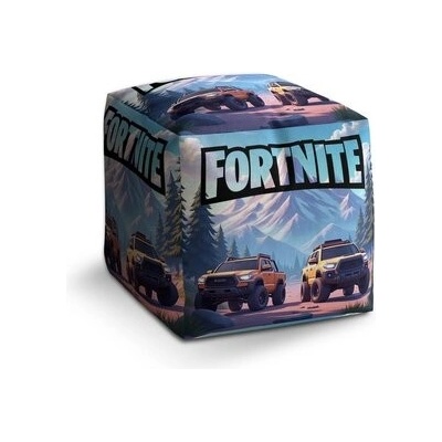 Sablio Taburet Cube FORTNITE Off-road auta: 40x40x40 cm