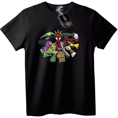 NOONEBRAND Тениска Spider-Man & Marvel Герои - 5XL, Black