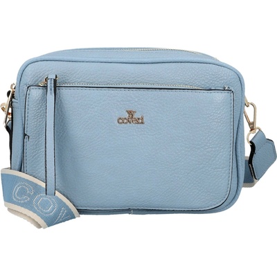 Stylová dámská koženková crossbody kabelka Aliana světle modrá