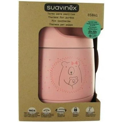 Suavinex termoska na jídlo 400 ml růžová Říše divů