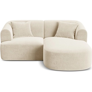 Cosmopolitan Design Бежов кадифен ъглов диван (десен ъгъл) Campi - Cosmopolitan Design (COS_RC_S_120_F1_CAMPI1)