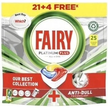 Fairy Kapsule do umývačky riadu Lemon Platinum Plus 25 ks