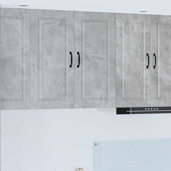 vidaXL Стенен шкаф PORTO Циментено сиво 80 x 31 x 80 см (885408)