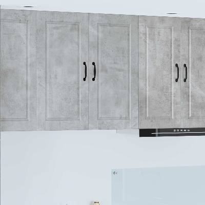vidaXL Стенен шкаф PORTO Циментено сиво 80 x 31 x 80 см (885408)