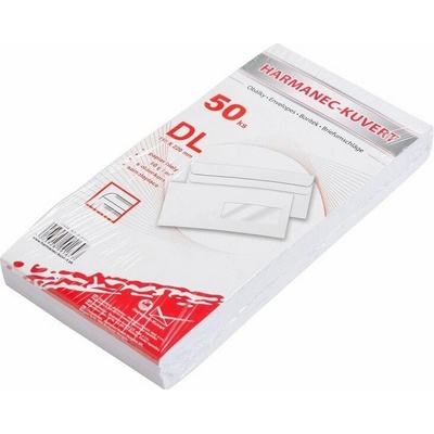 Poštovní obálka Euro papier Obálka DL s okénkem samolepící (50 ks) (104509)