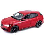 Bburago Метална количка Bburago - Alfa Romeo Stelvio, 1: 24, червена (18-21086R)