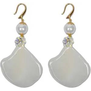 Dannyra Обици с естествена орхидея, кристали Swarovski и перли Marry Me with Orchids Dannyra Jewels