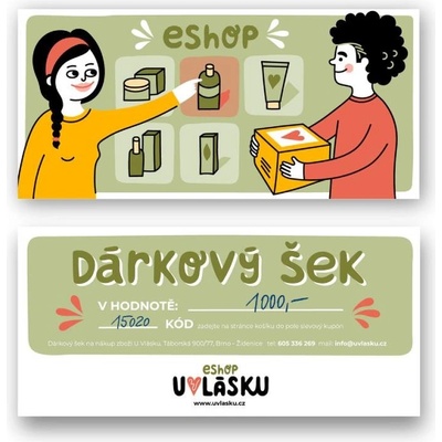 Dárkový poukaz na nákup zboží Hodnota: 500 Kč
