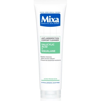 Mixa Anti-Imperfection Comfort Cleanser почистващ гел за лице против несъвършенствата на акнозна кожа 150ml