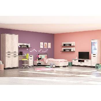 Голд - Аполо Модулно детско обзавеждане Евелин 2 дъб бланко / антрацит