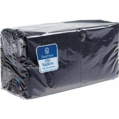 No Brand Koktejlové ubrousky černé 250mm 2000ks