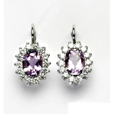 Čištín 105292212 čiré zirkony Kate přírodní světlý ametyst NK 1507