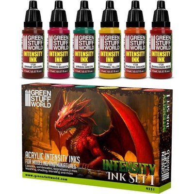 Green Stuff World Intensity Inks Paint Set Intensity Inks Set 1 6× 17 ml