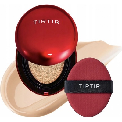 TIRTIR Mask Fit Red Cushion Mini dlouhotrvající make-up v houbičce s vysokou UV ochranou 17N Vanilla 4,5 g