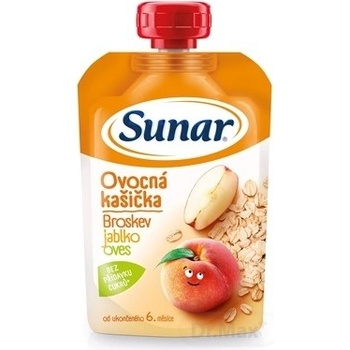 Sunar Ovocná kašička broskyňa jablko ovos 120 g