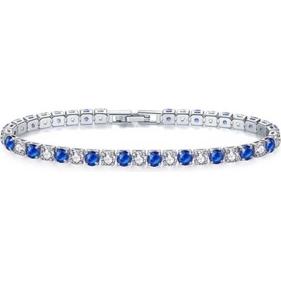 Sisi Jewelry náramek se zirkony Robertina Sapphire NR2041/17 Modrá