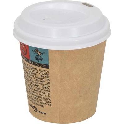 vidaXL Хартиена чаша за кафе с капак Ø60 mm 4oz 1000 бр (4102802)