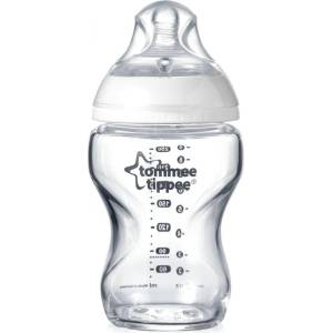 Tommee Tippee Самостерилизиращо се стъклено шише Tommee Tippee - Natural Start, 0m+, 250 ml (TT.0016) - ozone