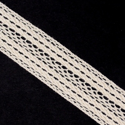 Bavlněná krajka 25mm 727389 béžová - metráž – Zboží Mobilmania