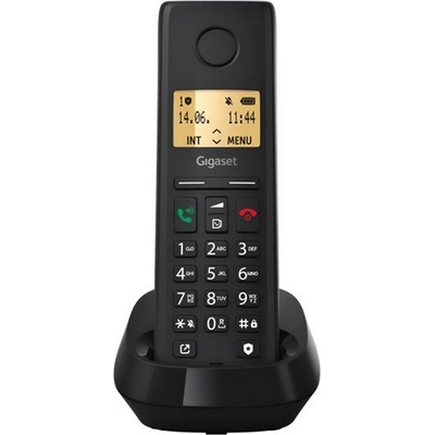 Gigaset pure 200 безжичен dect телефон, ЧЕРЕН s30852-h3106-s201 (s30852-h3106-s201)