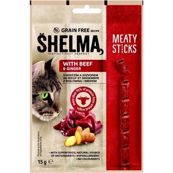 Shelma Sticks s hovädziem a zázvorem GF 15 g