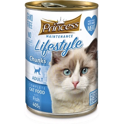 Petnutrition ПОСЛЕДНИ БРОЙКИ: Бюджетна мокра храна за котки Princess Lifestyle парченца риба в сос