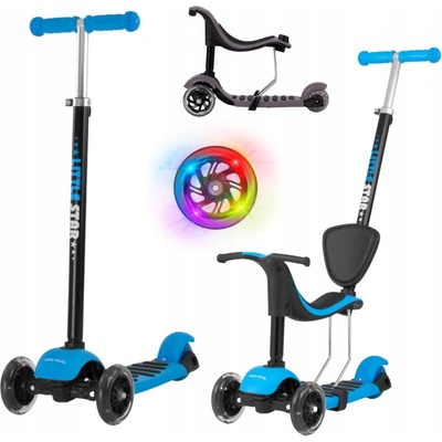 Milly Mally 3v1 Scooter Little Star modrá