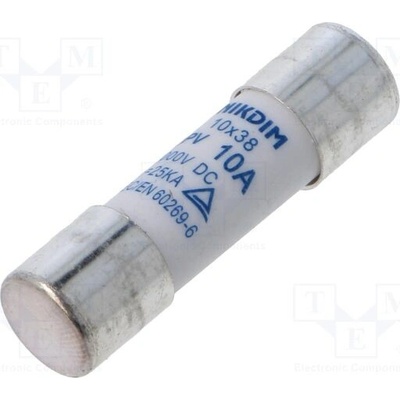 NIKDIM LTD 5203810 Pojistka: tavná; 10x38mm; kulatý; 10A; 1kVDC; gPV