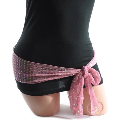 Látkový ozdobný opasok zdobený flitrami Elina Fialová