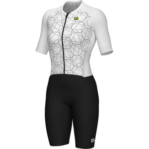 Alé Дамски скин за колоездене Alé Women's Triathlon Focus Body S/S Cycling skinsuit - White (102-5189-0114)