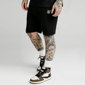 SikSilk Къси панталони SikSilk Logo Jersey Jogger Shorts - Black