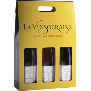La Vinsobraise Cotes Du Rhone Pack Red, White, Rose - вино 3x750ml 2.25 l