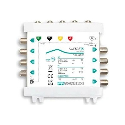 Multiprepínač pre 1 družicu FRACARRO SWP508TS