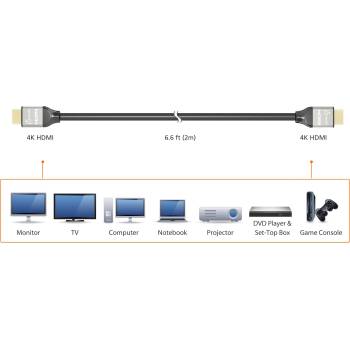 j5create Кабел j5create JDC52, HDMI мъжко - HDMI мъжко, Ethernet, 4K, 2 m (J5-JDC52)