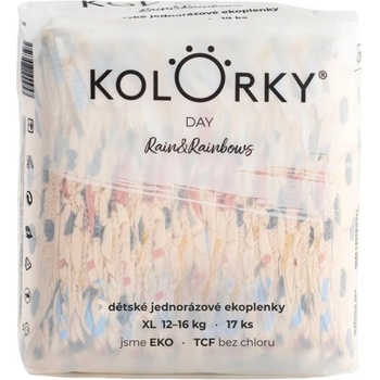 Kolorky Day Hearts EKO XL 12-16 Kg 17 ks