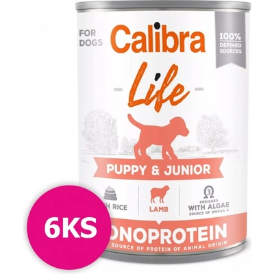 Calibra Dog Life Puppy&Junior Lamb & Rice 6 x 400 g