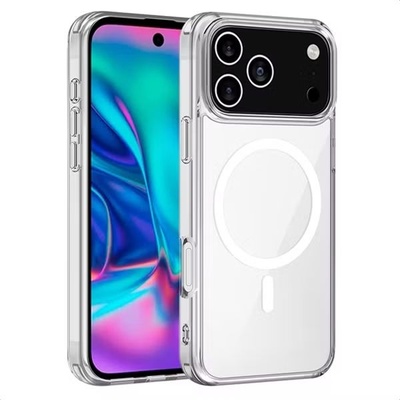 Силиконов калъф за Apple iPhone 17 Pro Max, Magsafe, прозрачен (123800)