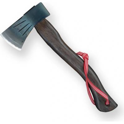 Kanetsune Seki Japonská sekera Ko-Ono Warikomi/Yaki-Magari-e White oak 360 mm - hnědá-stříbrná